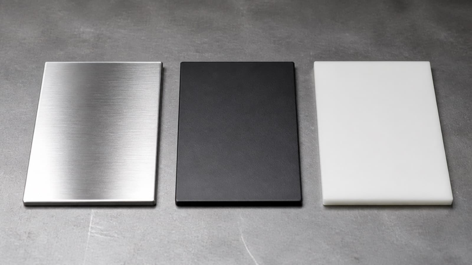 Metall, Pulverbeschichtung und Polypropylen im Vergleich der Oberflächenenergie